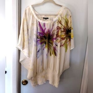 Women's Unique Spectrum Tie Sleeve Blouse